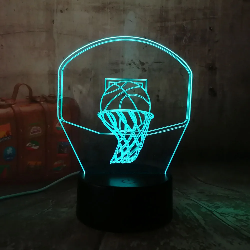 Buy NEW 3D Basketball Hoop Sport Home Decoration LED