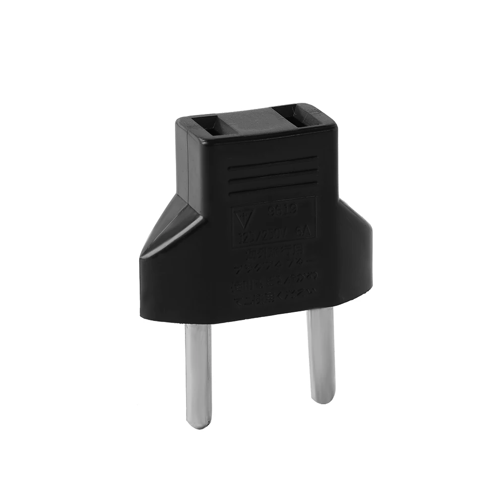 1Pcs Hot Black Useful Fashion New US USA To Euro EU Europe Adapter AC Plug 2 Round Pin Socket Travel Converter Dropship