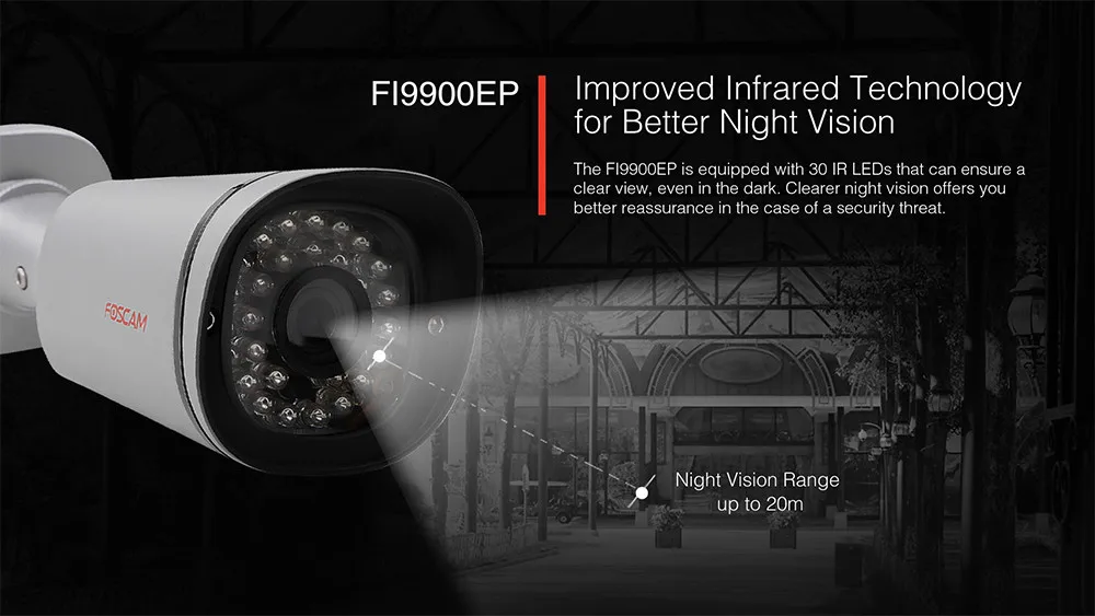 Foscam FI9900EP на выходе 1080P HD POE ip-камера видеонаблюдения с модулем Wi-Fi камера с IP66 Водонепроницаемый WDR I