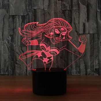 

Beautiful Girl Shape 3D Table Lamp LED Colorful USB Baby Bedroom 3D Night Light Decor Lampara Indoor Lamp For Kid's Toy Gift