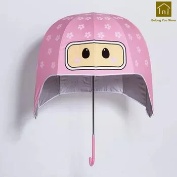 

Long Handle Umbrella Rain Women Hat Creative Princess Sunscreen Umbrella Anime Sombrinhas Mulher Blossom Sakura Rain SKW002