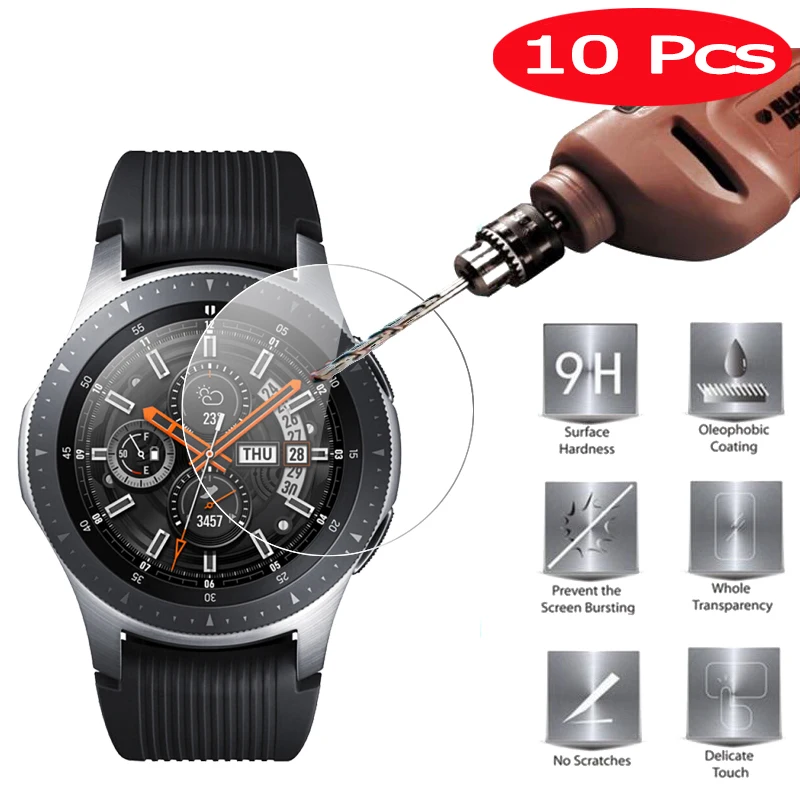 10 шт HOPELF закаленное стекло для samsung Galaxy Watch 42 мм и 46 мм защитная пленка 9H для samsung Galaxy Watch