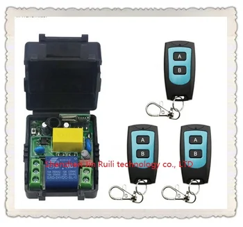 

Universal AC220V 1CH 10A Remote Control Switch Relay Output Radio Receiver Module and 3@Waterproof Transmitter Toggle Momentary