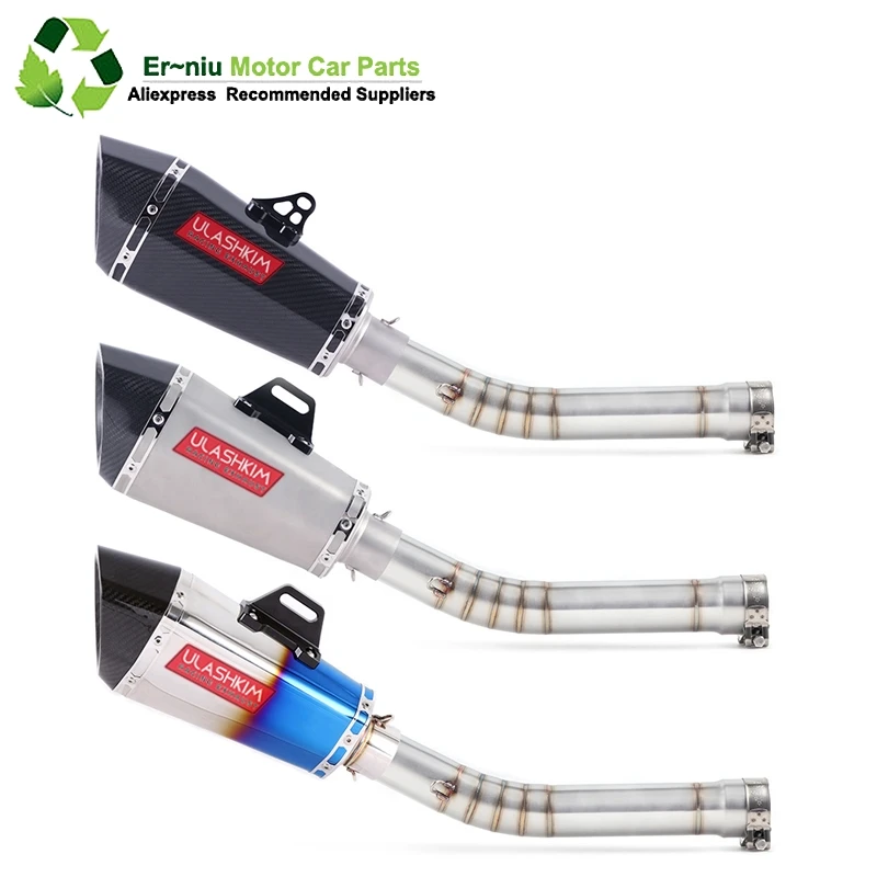 

Motorcycle Exhaust Muffler Escape Modified Link Middle Pipe Full System Slip On For yamaha YZF R6 YZF-R6 1998-2005