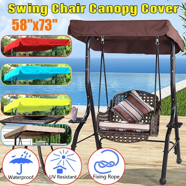 Us 12 51 32 Off Sgodde 148x185cm Colorful Replacement Outdoor Indoor Courtyard Top Cover Swing Chair Canopy For Garden Hammock Tent Swing Cover In