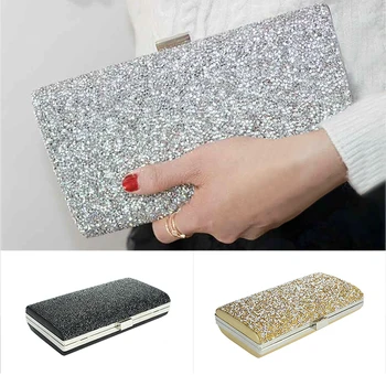 

2019 New Women Evening Clutch Bag Diamond Sequin Clutch Female Crystal Day Clutch Wedding Purse Party Banquet Daily Necessities