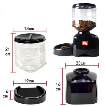 

5.5L Dog Automatic Feeders Timing Feeder Fix quantify pet Feeding machine