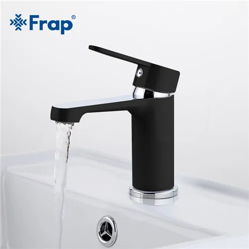FRAP Новое поступление модный стиль домашний Многоцветный кран для ванны кран для холодной и горячей воды черный белый смеситель для ванной f1041/42/43 - Цвет: black F1042