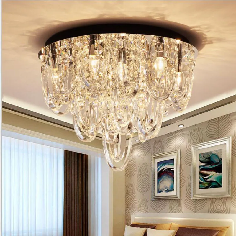 

L Luxury living room crystal ceiling lamp simple post modern bedroom lamp dining room lamp creative study crystal lamp 2090 led