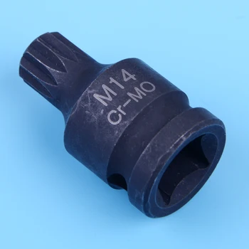 

CITALL Car Black Rear Brake Caliper Socket M14 12pt 1/2inch Tool Triple Square Fit for VW MKV except the R32 pads or rotors