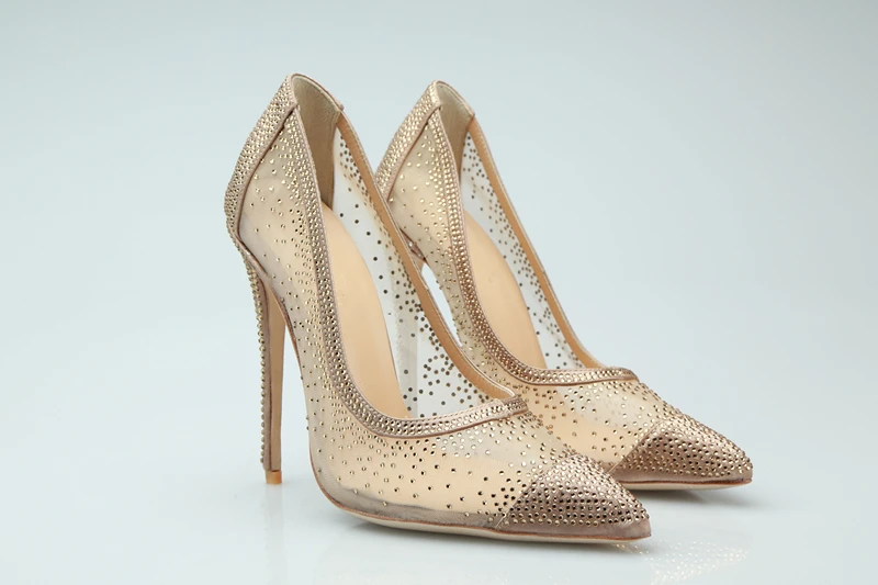 

Beertola New Fashion Women Shoes Clear PVC Heels Pointed Toe Crystals Transparent Woman Pumps Stiletto-Heeled Party Shoes Lady