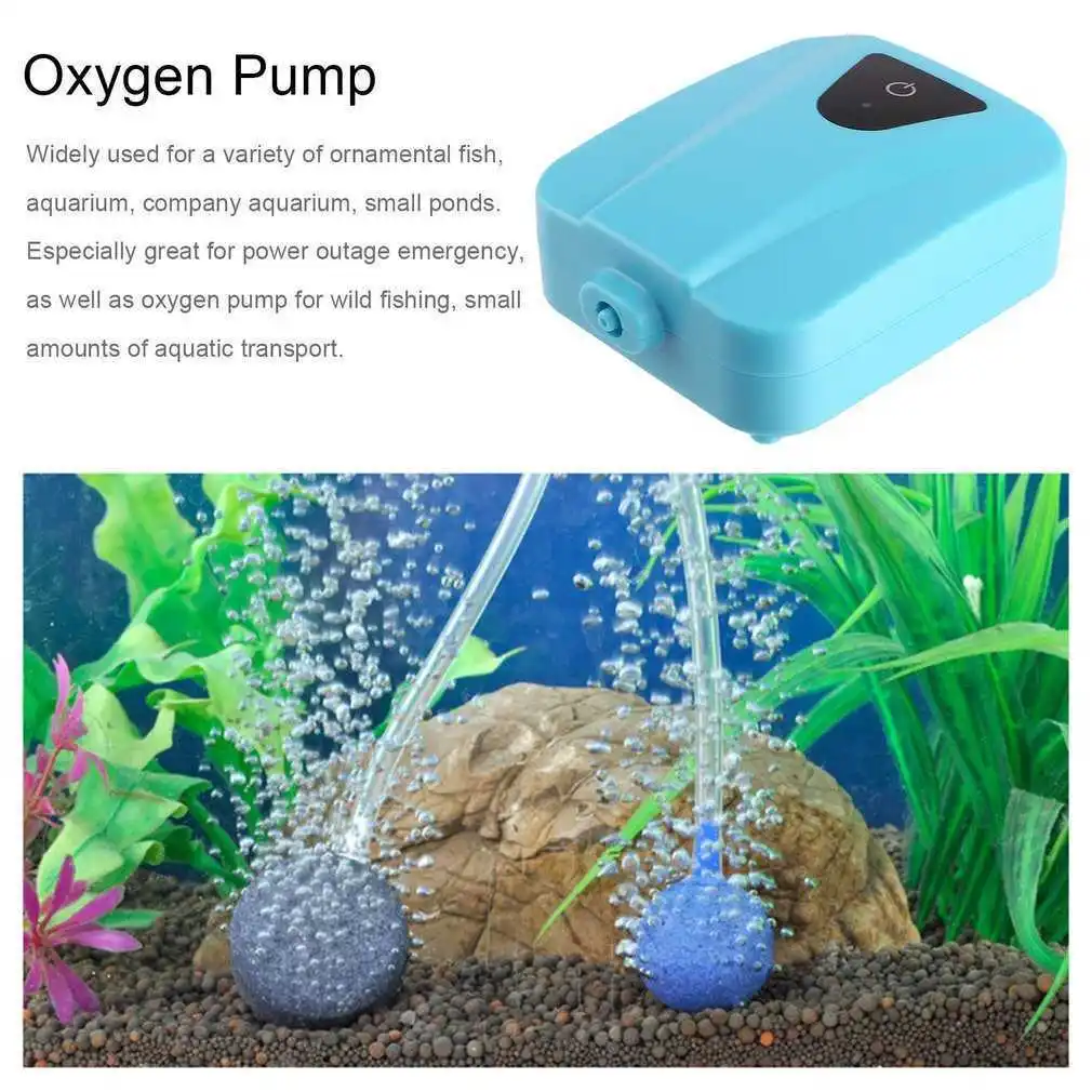 Solar Powered DC Charging Oxygenator Fishing Air Pump Water Oxygen Pump