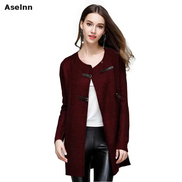 Aselnn 2018 Autumn Winter Women Fashion Sweater Long Sleeve O,neck Knitted Single Breasted Cardigan