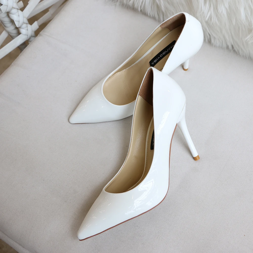 Pointed High Heels/Women's Pumps Are Designed For Elegant/Sexy Fashion Women To Marry And Made Of Genuine Leather 2019 MANGOYISA