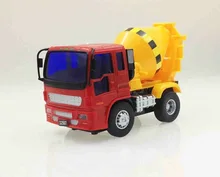 Veículos HOGNSIGN Inercial Carro de Série Pequena Mistura de Cimento Caminhão Modelo de Brinquedo De Plástico Crianças Interessante Engraçado Brinquedos Educativos