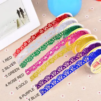 

Glitter Lace Sticky Paper SELF Adhesive Washi Tape Sticker Scrapbooking Decor 1PC
