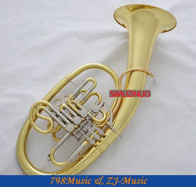 Professional New Gold Wagner tuba Horn Bb/F Cupronickel tuning pipe