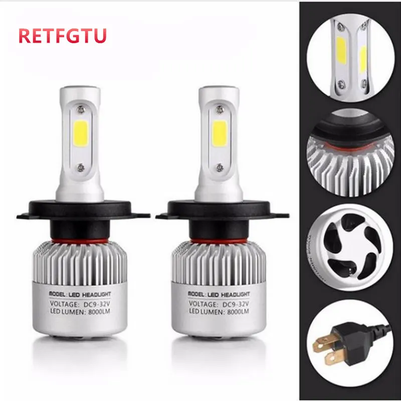 8000LM RETFGTU 880 H4 светодиодный H7 H11 H8 HB4 9005 9006 Авто S2 автомобильные лампы для фар |