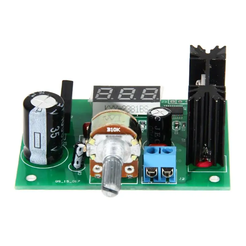 

LM317 Adjustable Voltage Regulator Step Down Power Supply Module 2A DC 0-30V AC 0-22V To 1.25-28V LED Voltmeter