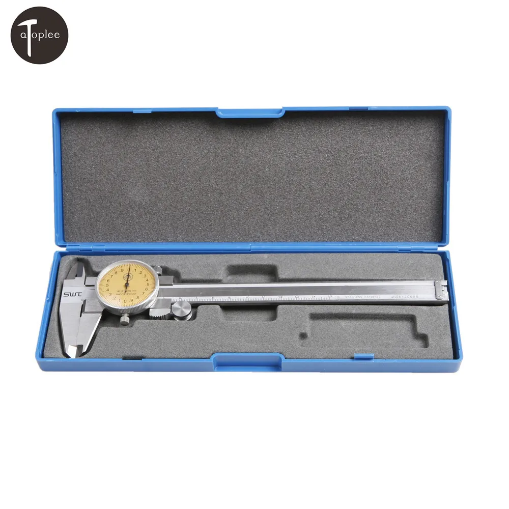 

1PCS 6" 0-150mm 0.02 Dial Caliper Shock-proof Stainless Steel Vernier Caliper Metric Measurement Gauge Measuring Tool