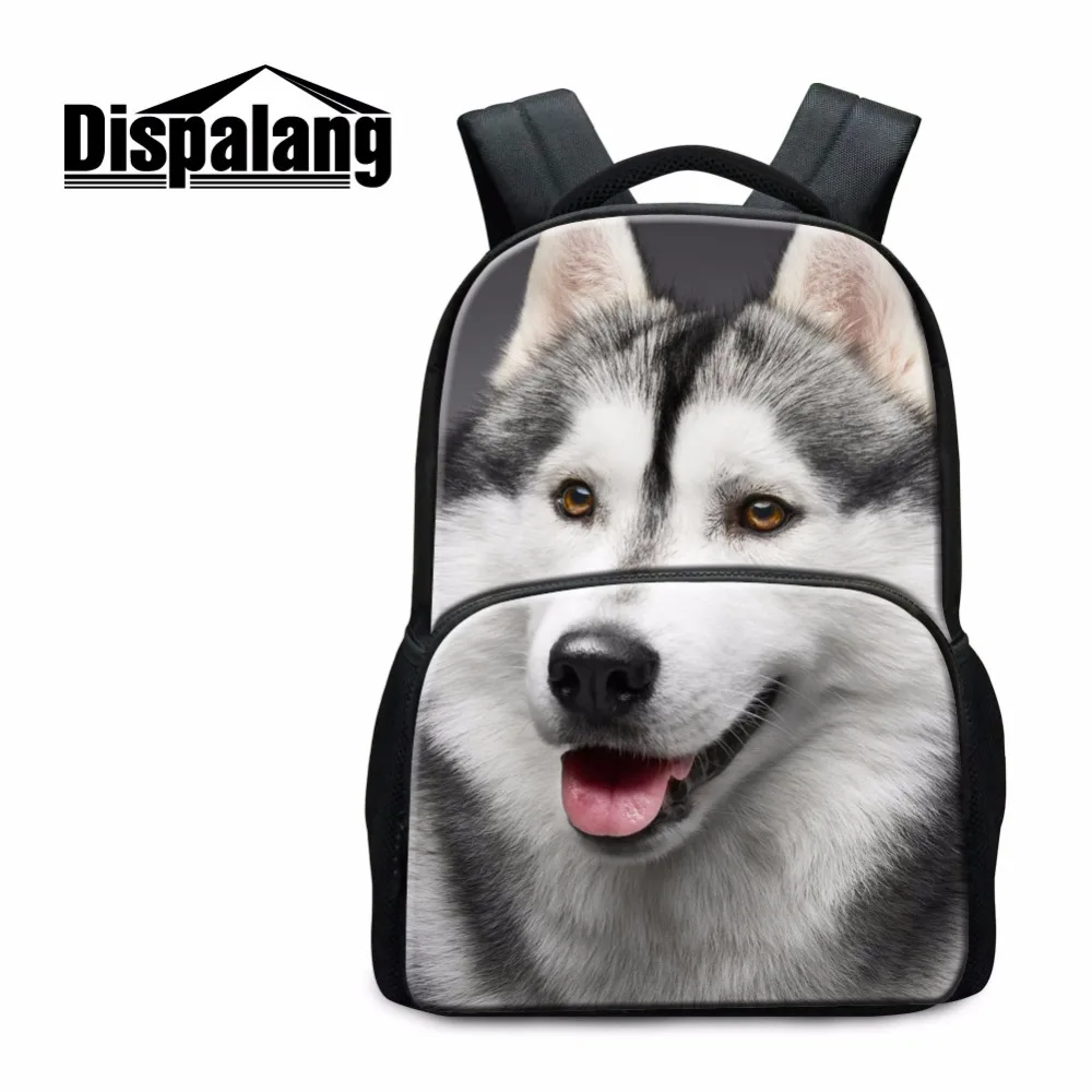 Buy Husky Dog Printing School Backpacks for elementary students Cool Bookbags