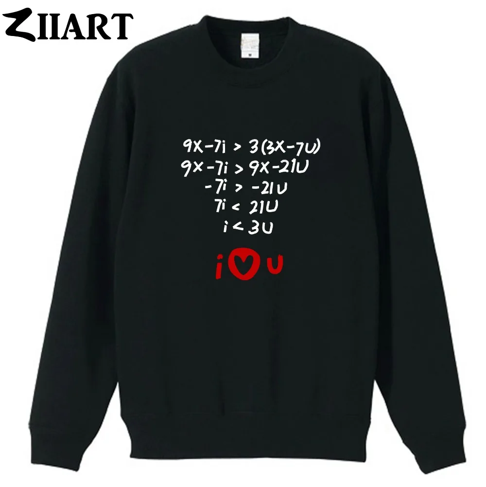 

i<3u equation The I Love You Formula How To Say I Love You couple clothes girls woman cotton autumn winter fleece Sweatshirt