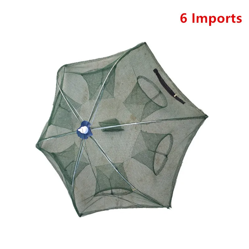 4/6/8/12 Folded Portable Fishing Net Shrimp Crawfish Crab Trap Cast Dip Fishing Bait Cage