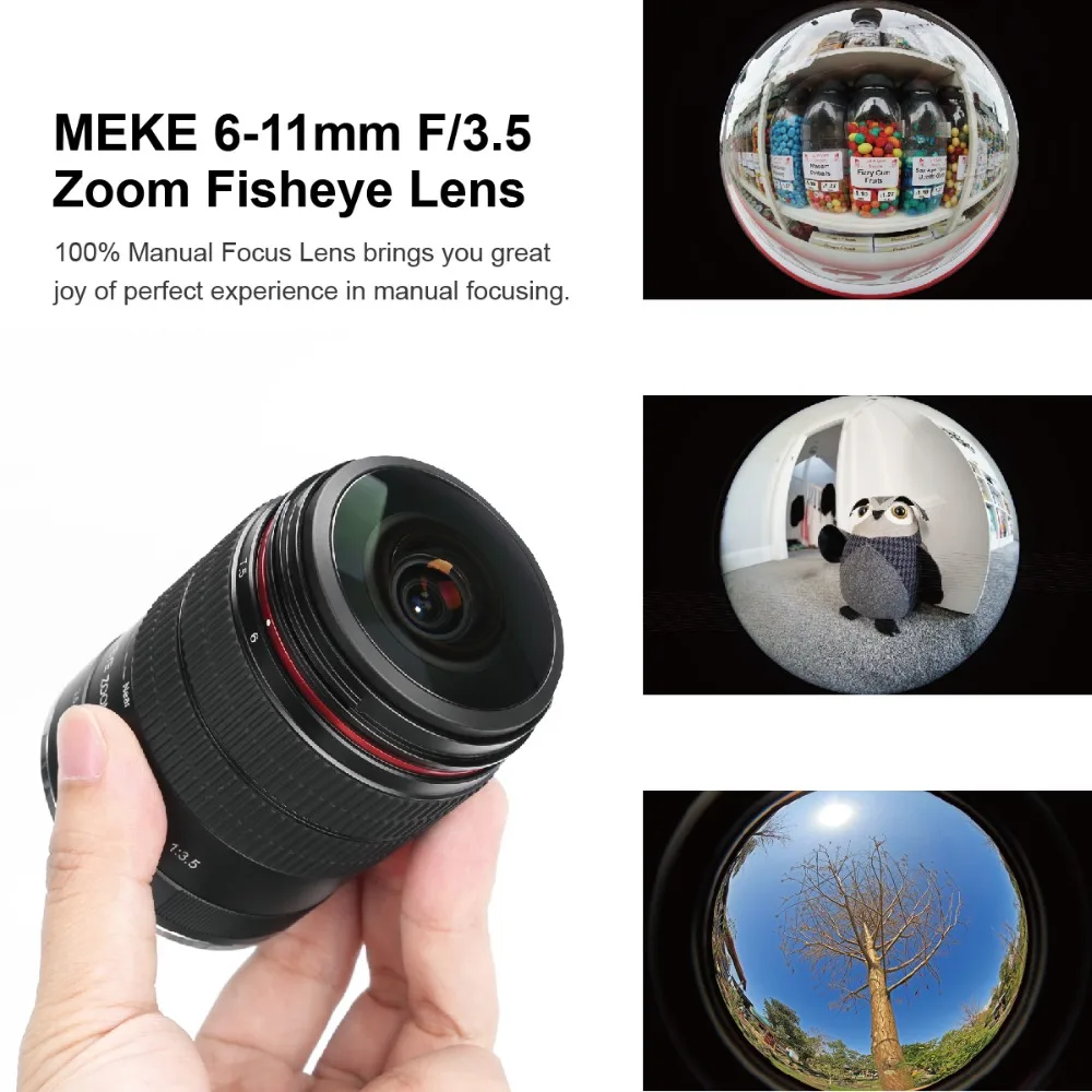 Meike 6-11 мм ультра широкий F3.5 зум Рыбий глаз объектив для всех Canon EOS EF крепление DSLR камеры с APS-C/полная рамка+ Бесплатный подарок