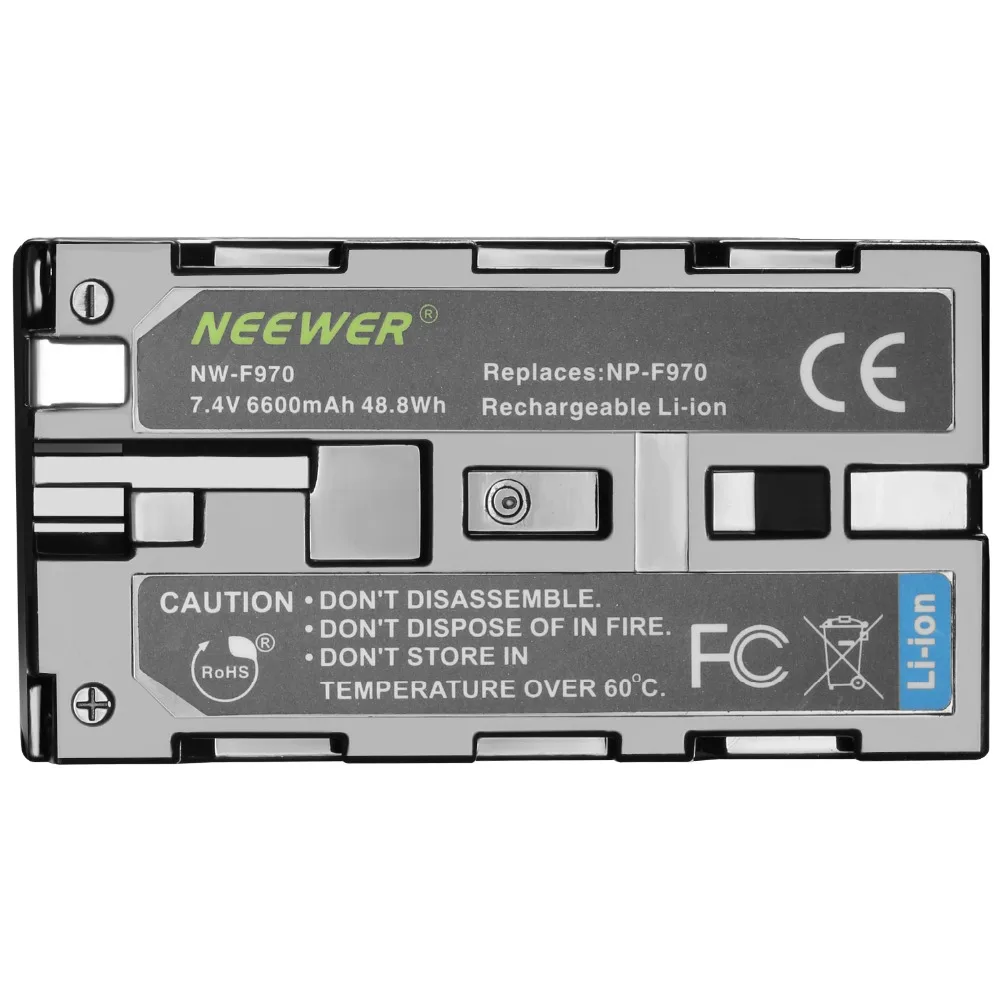 Neewer 2 шт. 6600 мА/ч, литий-ионный Батарея для sony NP-F970 NP-F970 NP-F960 NP-F975 NP-F570 NP-F750 NP-F770