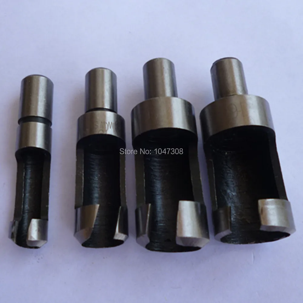 4pcs Carbon Steel Wood Work Plug Cutter Cutting Power Tool Drill Bit Set DIY