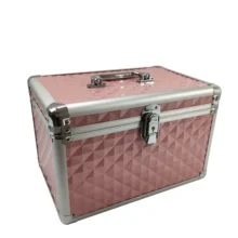 Professional Aluminium alloy Make up Box Pink pattern Makeup Case Beauty Case Cosmetic Bag Multi Tiers Lockable Jewelry Bo Professional Aluminium alloy Make up Box Pink pattern Makeup Case Beauty Case Cosmetic Bag Multi Tiers Lockable Jewelry Bo