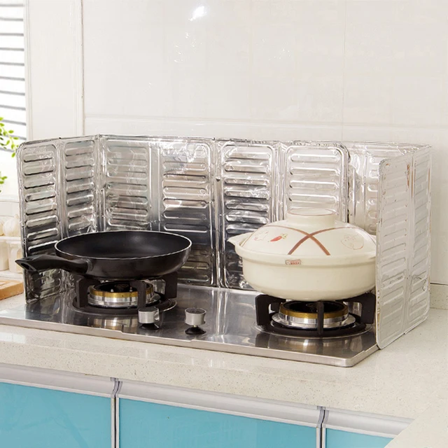 Stove Splash Guard | kitchen oil splash guard aluminum foil anti splash oil baffle easy Stove Splash Guard | kitchen oil splash guard aluminum foil anti splash oil baffle easy
