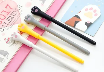 

4PCS/lot Kawaii Cat claw Gel Pen Refills Is Black Ink A Magical Writing Neutral 0.5mm Pen