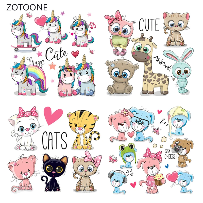 

ZOTOONE Cat Stripes Iron on Transfer Patches on Clothing Diy Patch Heat Transfer for Clothes Decoration Stickers Accessories E