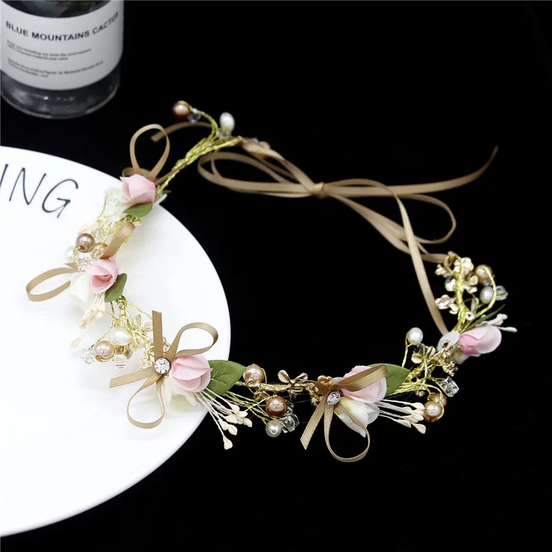 2018 г. женские ручной работы цветок Свадебные заставки head jewelry аксессуары для