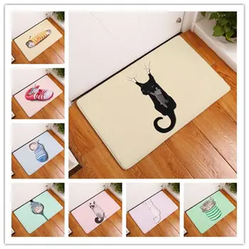 

SJ 40*60cm Creative Animals Cat Bath Mats for Bathroom Carpet Rug Anti Slip banyo paspas