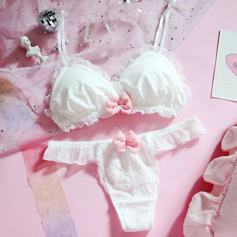Bow Sweet Elegant Lolita Lace Side Cotton Panties Underwear Japanese Cute Lady‘s