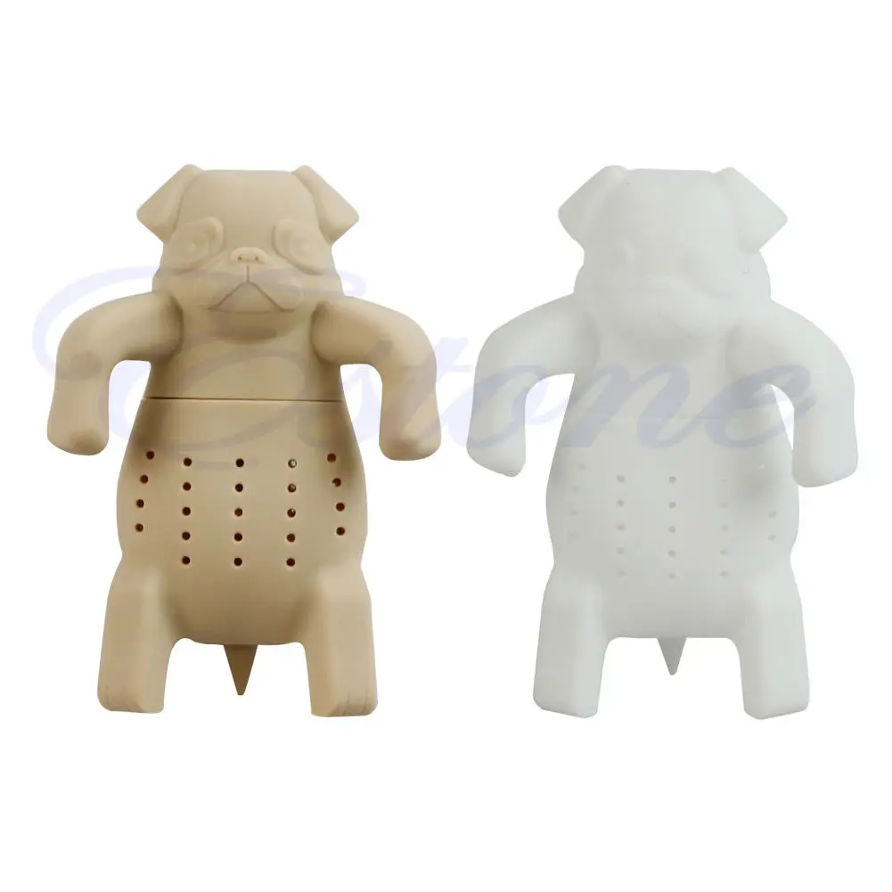 

Silicone Coffee Tea Infuser Cute Animal Pug Teapot Spice Herbal Strainer Filter