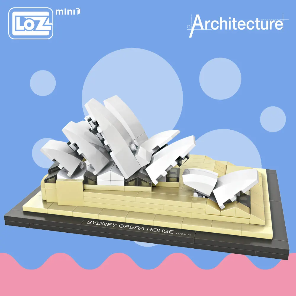 LOZ Architecture знаменитые здания городские строительные блоки Сидней опера дом модель