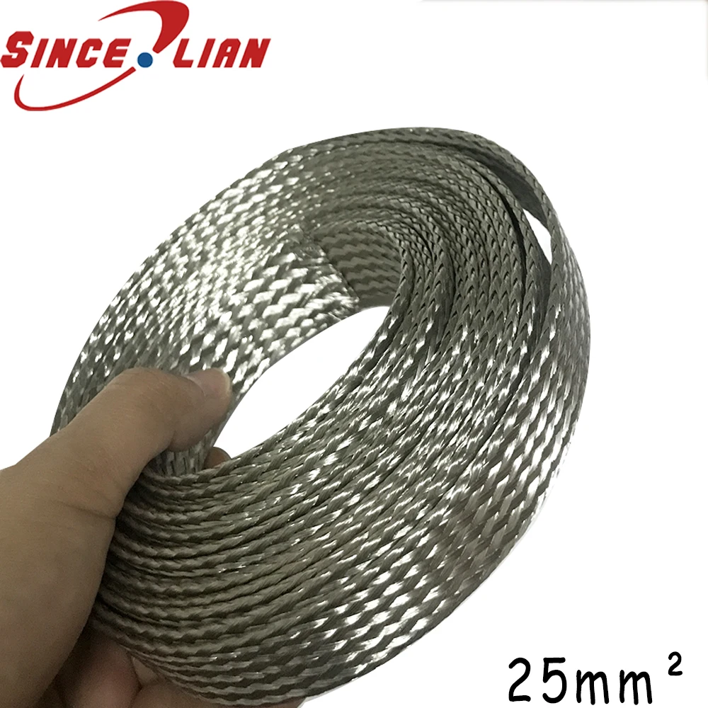 

25 square copper stranded round bare copper wire flat braided copper strip lightning protection grounding wire