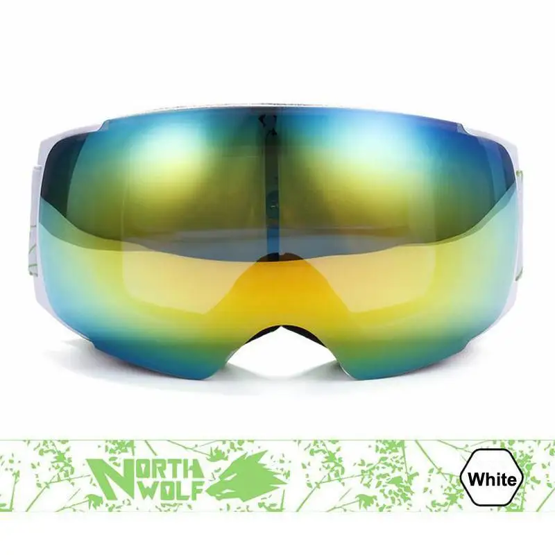 Бренд North Wolf лыжные очки двухслойные UV400 анти туман большая Лыжная маска для