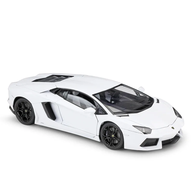 1:18 Welly Lamborghini Aventador LP700-4 матовый фиолетовый розовый литой автомобиль - Цвет: LP700-4 White