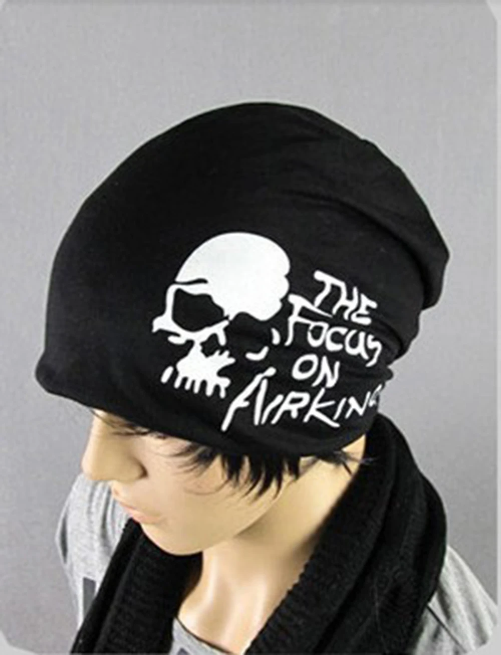Autumn Women Men Turban Skully Hat Letter Hip hop Baggy Beanie Hats