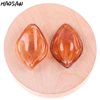 

35*50MM 100Pcs/Lot Acrylic Beads Petal Shape For DIY Handmade Necklace Jewelry Findings/Embellishments/Accessories Making