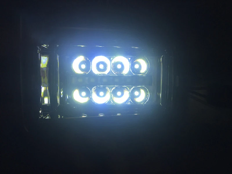 Chrome Premium LED Projector Fog Light Clear Lens With DRL Light For Ford F150 2015 2016 2017 2018 Plug And Play (8)