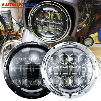 

Black/Chrome Round 7Inch LED H4-H13 Headlight Assembly For Motorcycle Motorcycle 7" LED DRL Headlamp