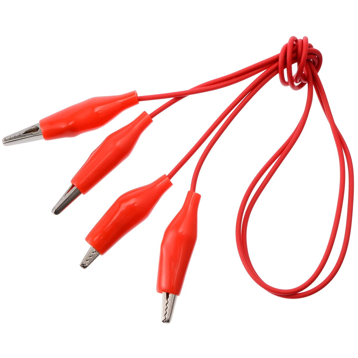 Mayitr 10pcs 5 Colors Alligator Clips Double-ended Crocodile Clips Test Lead Crocodile Electrical Clamps 50cm Testing Wire Clip