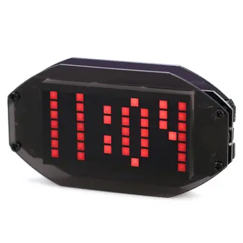 

HOT-DIY Black Mirror LED Matrix Desktop Alarm Clock Kit with Temperature Display Holiday and Birthday Remind Function