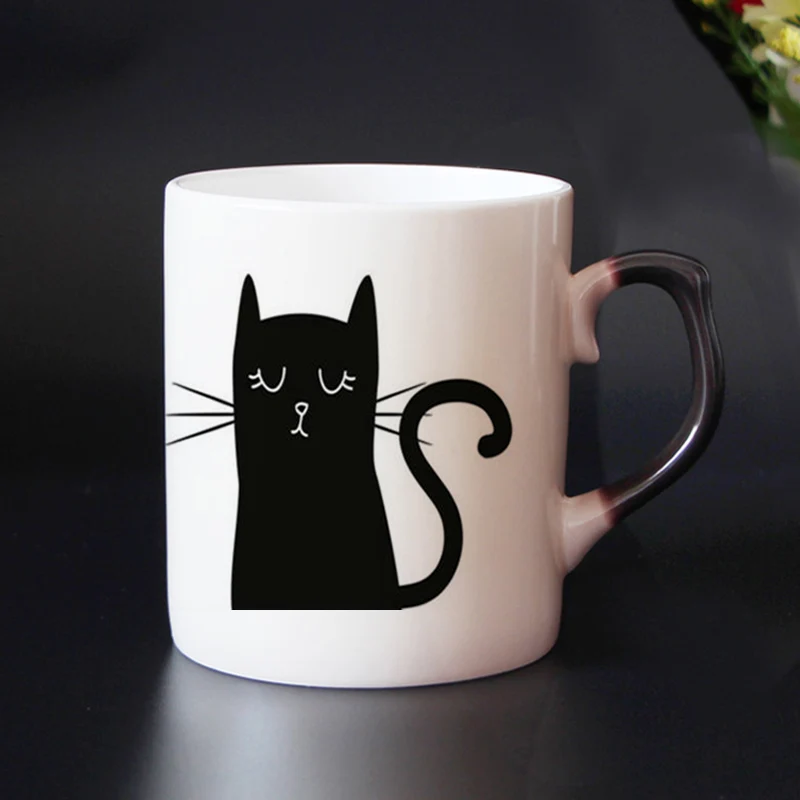 Забавная черно белая меняющая цвет кружка кружки Волшебная Термочувствительная