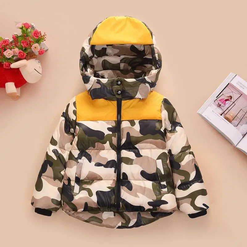 

Free Shipping 2017 New Winter Children Down Jacket Unisex Spell Color Camouflage Jacket Coats Childrens Clothing Kids Parkas 01